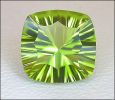 PERIDOT (CHINA) � CONCAVE CUT 8 MM. CUSHION